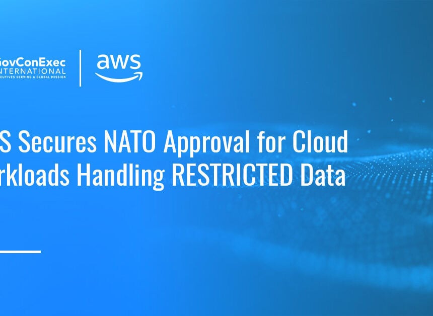 aws-nato-restricted-cloud-workloads-approval Amazon Web Services logo. AWS has secured NATO approval for its cloud capabilities to handle NATO RESTRICTED information.