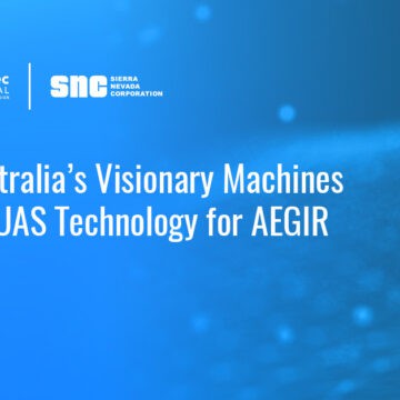 SNC logo. Sierra Nevada Corp. and Visionary Machines will explore integrating Pandion Sentinel into AEGIR USVs.