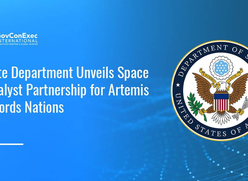 State Department logo. The Department of State unveiled the Space Catalyst Partnership for Artemis Accords signatories.