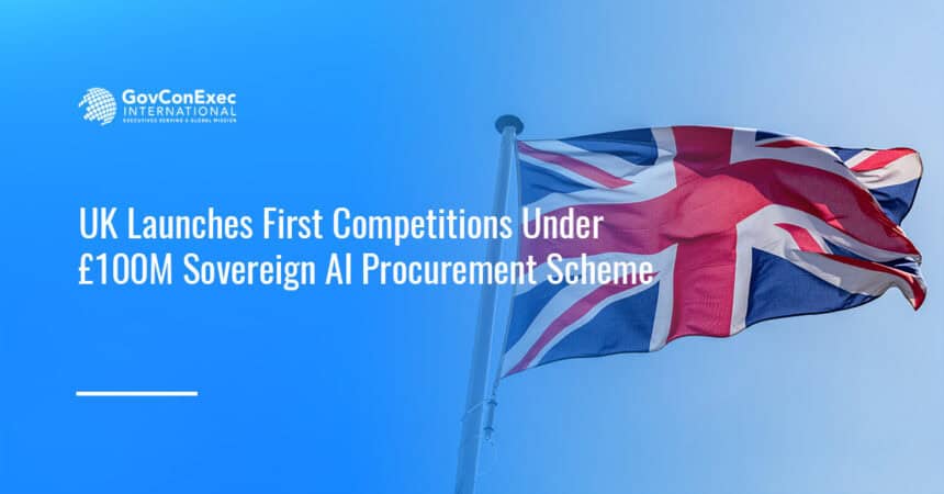 U.K. flag. The U.K. government has launched four competitions under its $135 million Sovereign AI R&D procurement scheme, targeting NHS productivity, AI compute, defense and AI security.