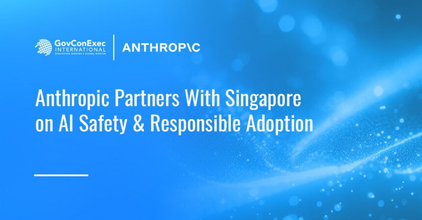 Anthropic logo. Anthropic and the Singapore government have partnered on responsible artificial intelligence adoption.